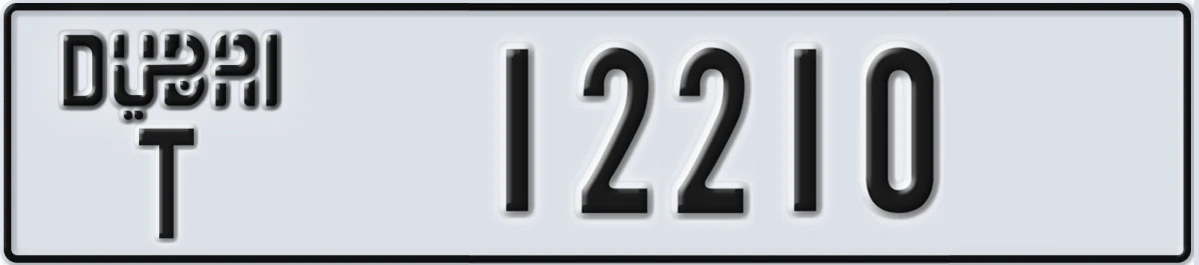 UAE License Plate Dubai T 12210