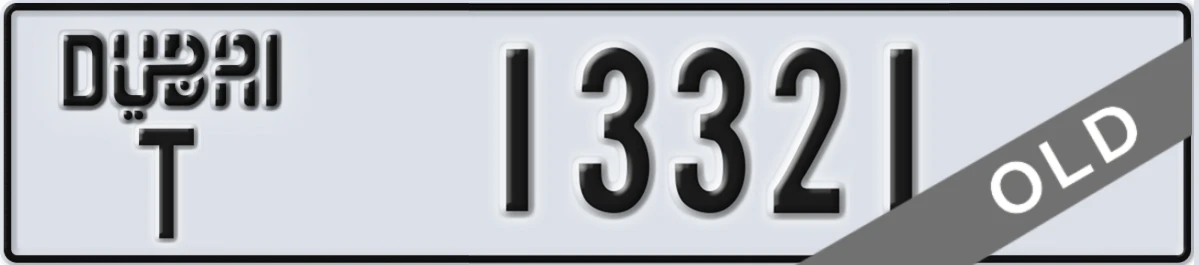 UAE License Plate Dubai T 13321