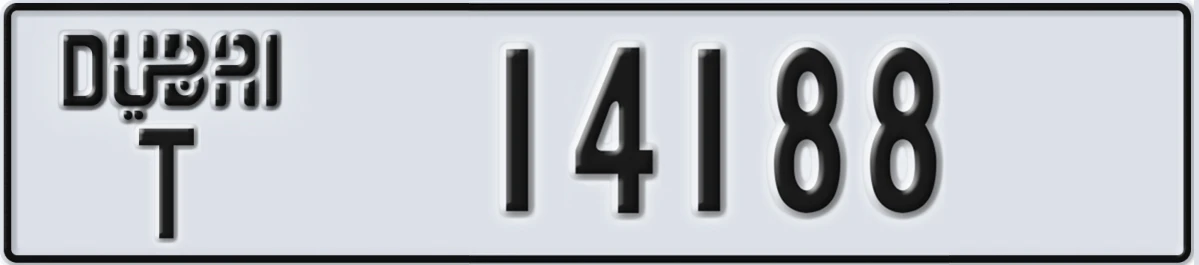 UAE License Plate Dubai T 14188