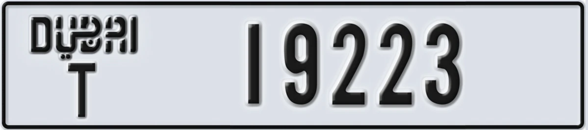 UAE License Plate Dubai T 19223