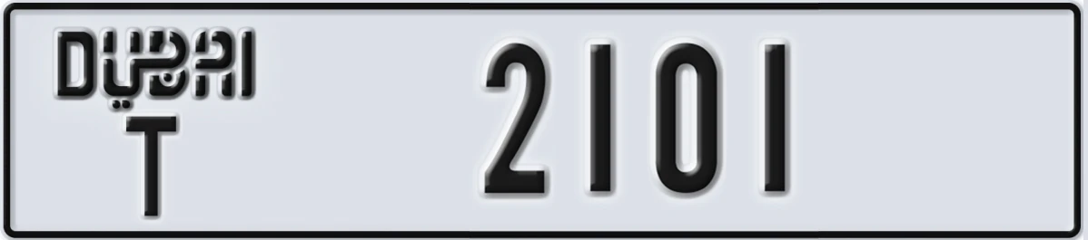 UAE License Plate Dubai T 2101