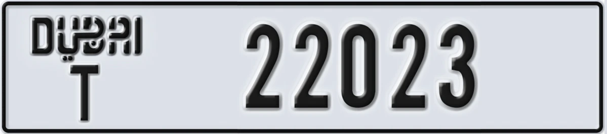 UAE License Plate Dubai T 22023