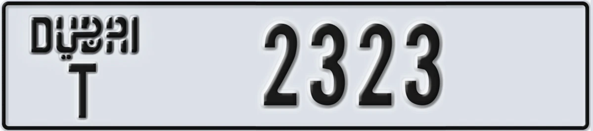 UAE License Plate Dubai T 2323