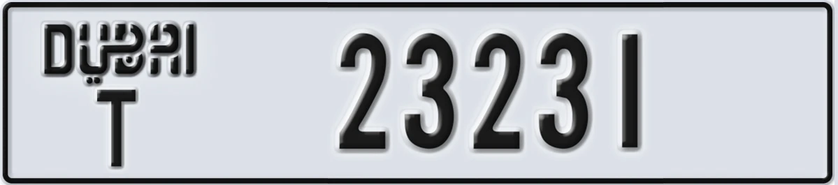 UAE License Plate Dubai T 23231