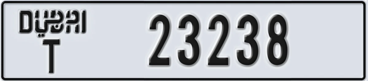 UAE License Plate Dubai T 23238