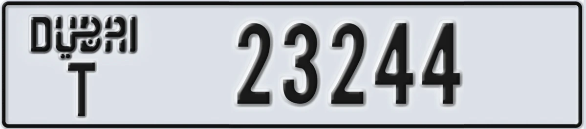 UAE License Plate Dubai T 23244