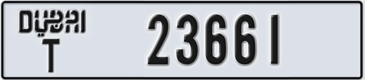 UAE License Plate Dubai T 23661