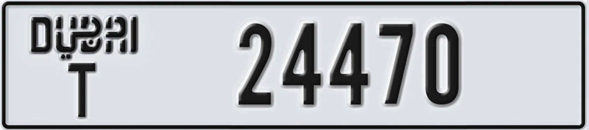 UAE License Plate Dubai T 24470