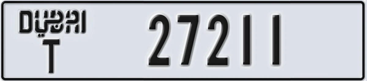 UAE License Plate Dubai T 27211