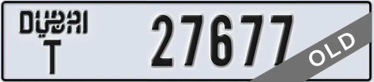 UAE License Plate Dubai T 27677