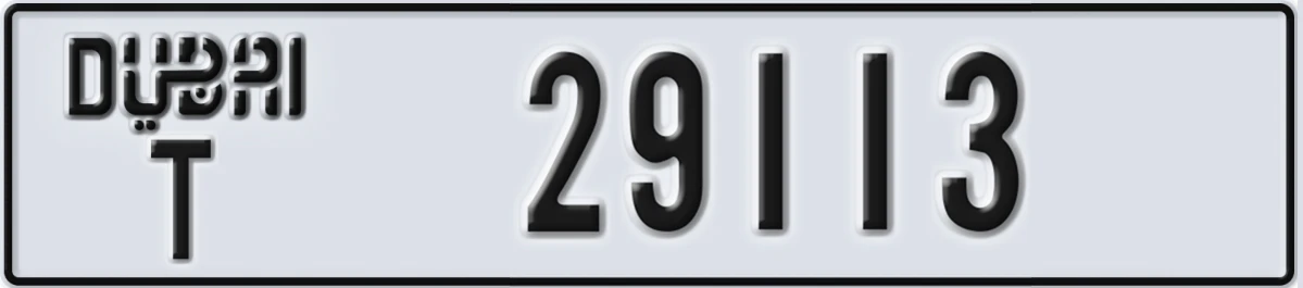 UAE License Plate Dubai T 29113