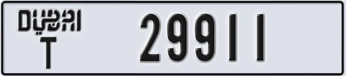 UAE License Plate Dubai T 29911