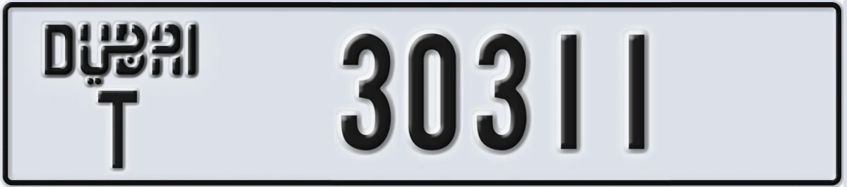 UAE License Plate Dubai T 30311