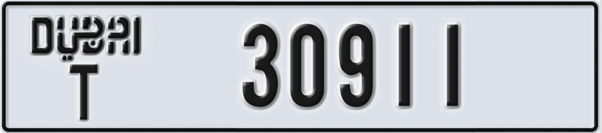 UAE License Plate Dubai T 30911