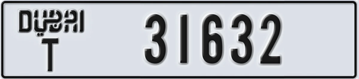 UAE License Plate Dubai T 31632