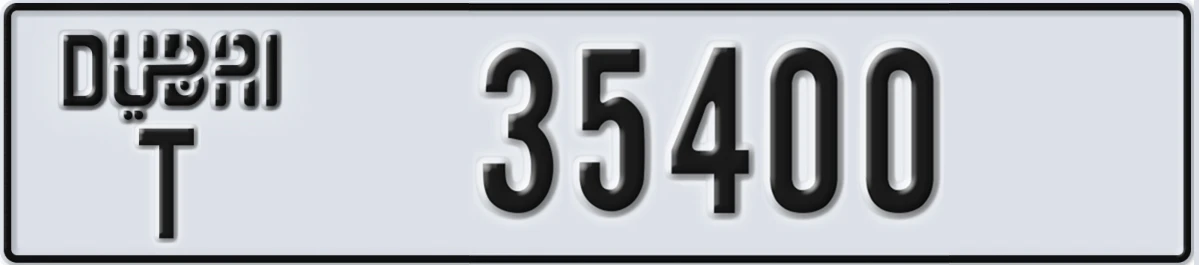 UAE License Plate Dubai T 35400