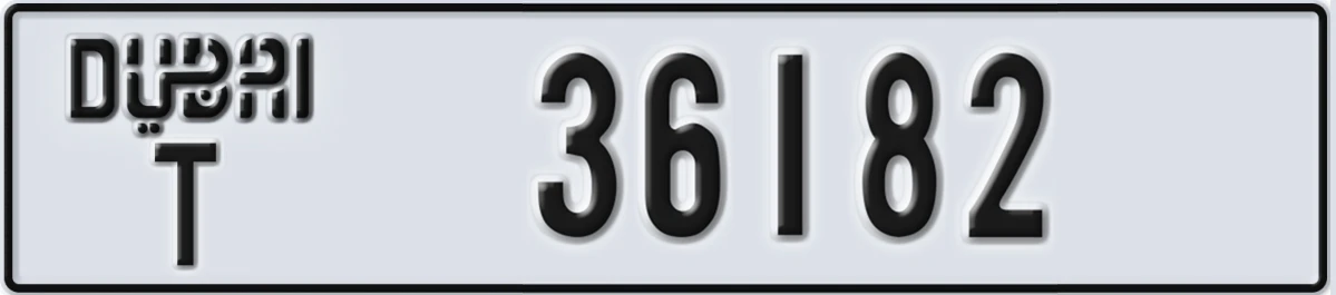 UAE License Plate Dubai T 36182