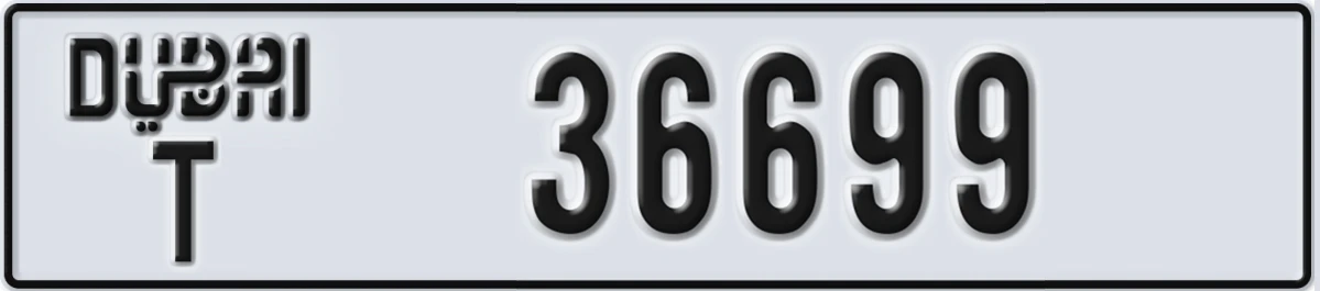 UAE License Plate Dubai T 36699