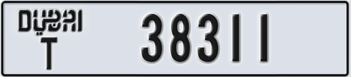 UAE License Plate Dubai T 38311