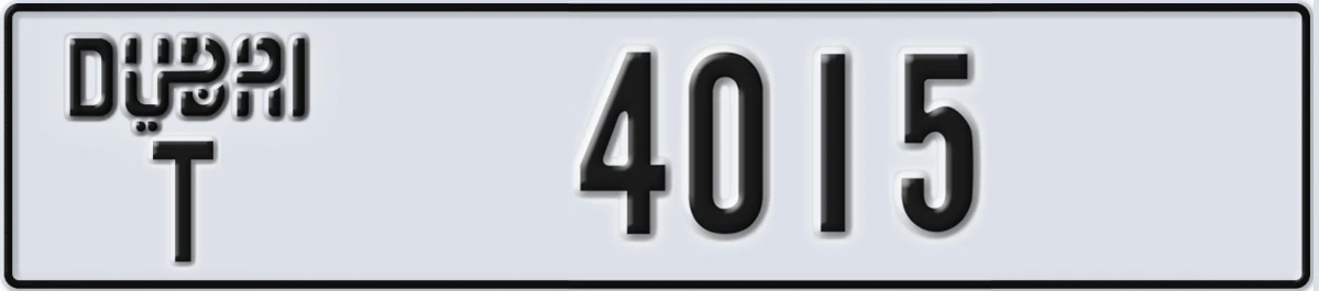 UAE License Plate Dubai T 4015