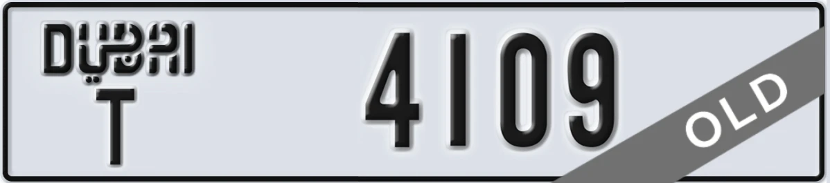 UAE License Plate Dubai T 4109