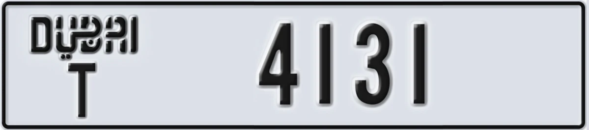 UAE License Plate Dubai T 4131