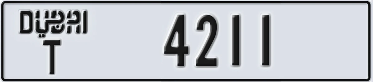 UAE License Plate Dubai T 4211