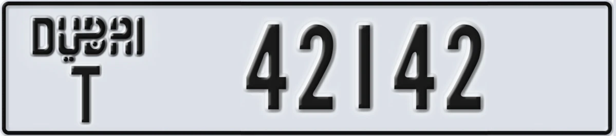 UAE License Plate Dubai T 42142