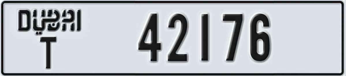 UAE License Plate Dubai T 42176