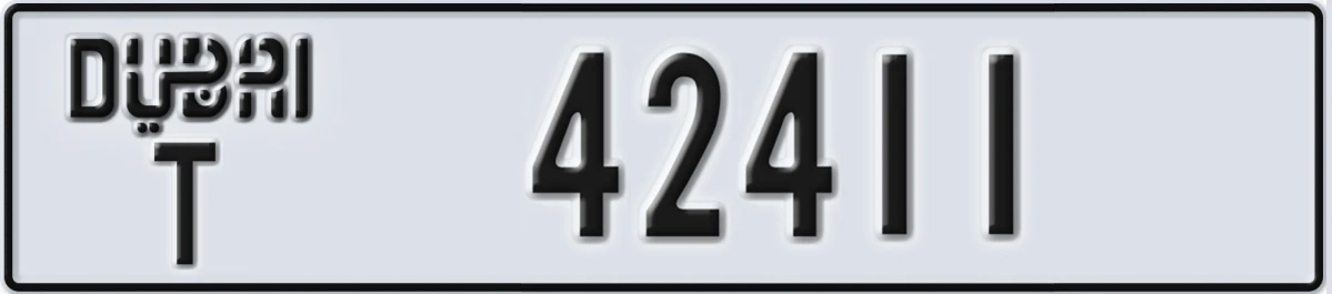 UAE License Plate Dubai T 42411
