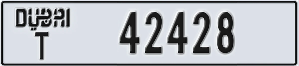 UAE License Plate Dubai T 42428