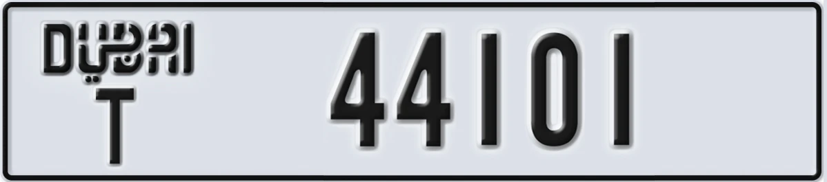 UAE License Plate Dubai T 44101