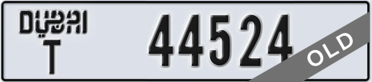 UAE License Plate Dubai T 44524