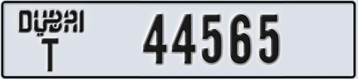UAE License Plate Dubai T 44565