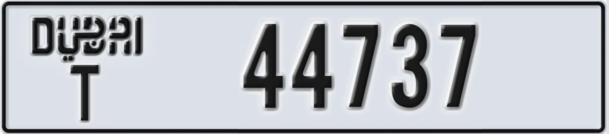 UAE License Plate Dubai T 44737