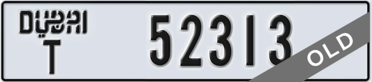 UAE License Plate Dubai T 52313