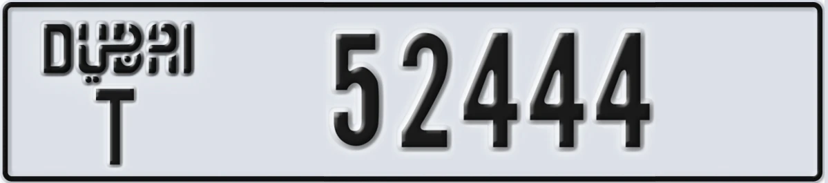 UAE License Plate Dubai T 52444