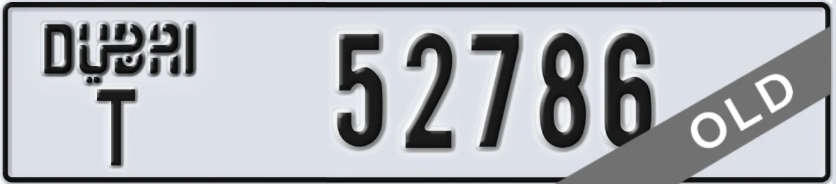 UAE License Plate Dubai T 52786