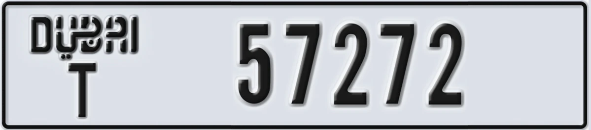 UAE License Plate Dubai T 57272