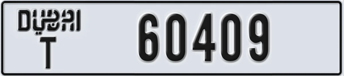 UAE License Plate Dubai T 60409