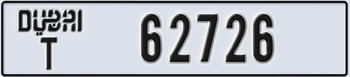 UAE License Plate Dubai T 62726