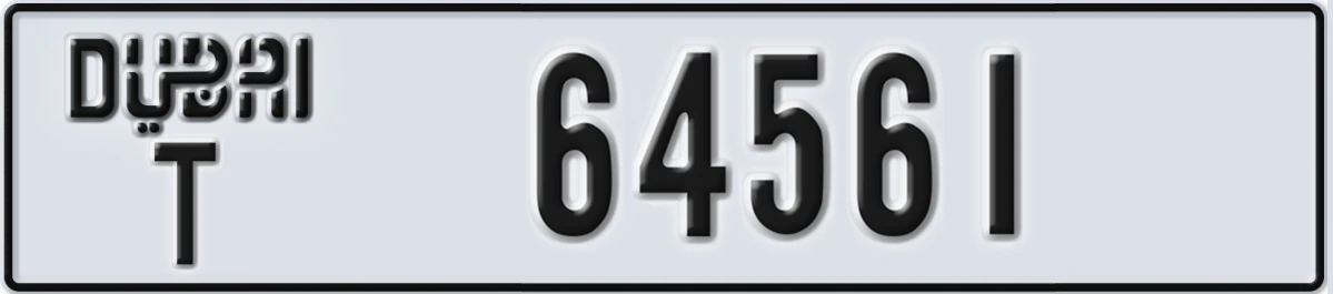 UAE License Plate Dubai T 64561