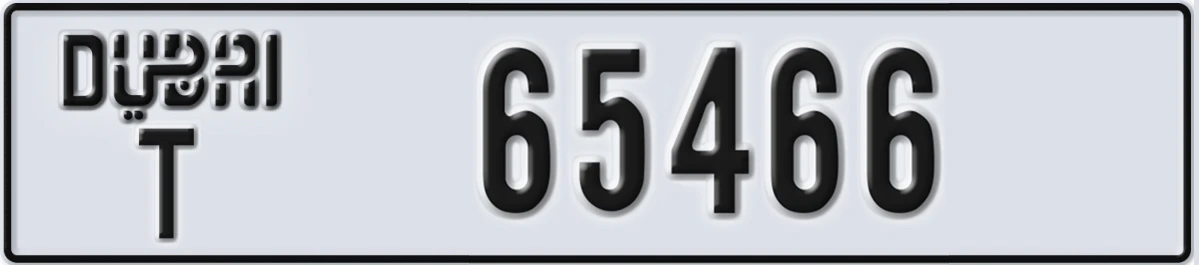 UAE License Plate Dubai T 65466