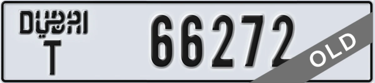 UAE License Plate Dubai T 66272