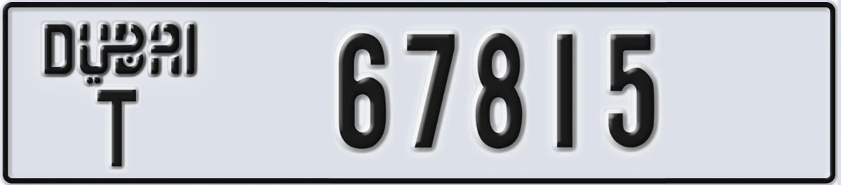 UAE License Plate Dubai T 67815