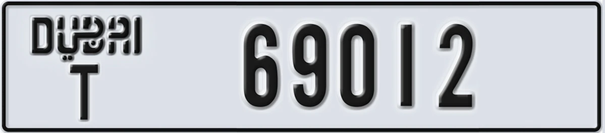 UAE License Plate Dubai T 69012