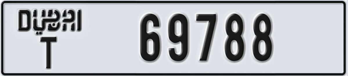 UAE License Plate Dubai T 69788