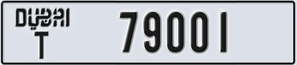 UAE License Plate Dubai T 79001