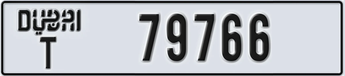 UAE License Plate Dubai T 79766