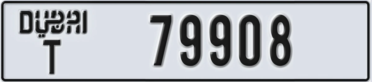 UAE License Plate Dubai T 79908